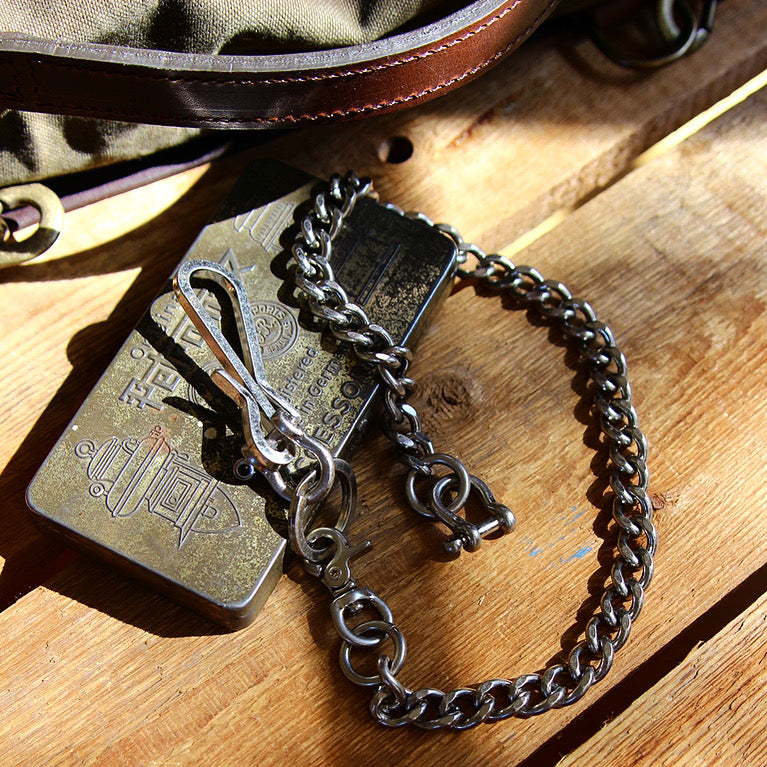 Wallet Chain Flat Cut Matte Silver